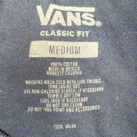 Vans Classic Fit Pool Hall Club Tee Navy Blue Medium Skate Graphic Shirt 1966 - Picture 2 of 7